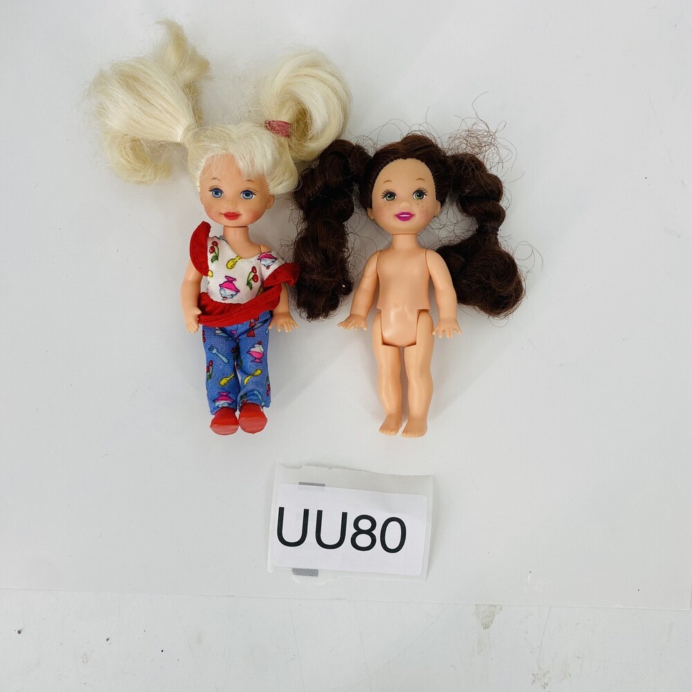 Lot of 2 Barbie Sisters- Vintage 1997 Barbie Kelly Doll Eating Fun & Chelsea - Picture 2 of 9